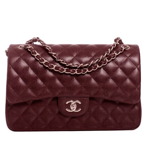 chanel burgundy classic flap bag